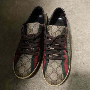 GG Monogram With Web Low Top Sneakers